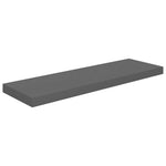 ZNTS Floating Wall Shelves 4 pcs High Gloss Grey 80x23.5x3.8 cm MDF 323795