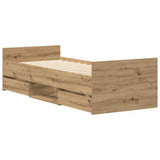 Bed Frame Artisan oak Engineered wood, solid pinewood, plywood 3328804