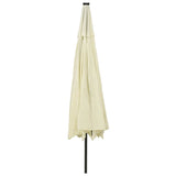 Garden Parasol with LED Lights 400 cm Sand 312530