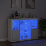 Sideboards with LED Lights 3 pcs White Engineered Wood 3209128
