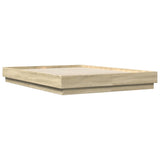 Bed Frame with LED without Mattress Sonoma Oak 160x200 cm 3209781