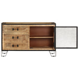 Sideboard 100x31x60 cm Solid Rough Mango Wood 285894