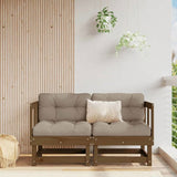 Garden Corner Sofas 2 pcs Honey Brown Solid Wood Pine 825397