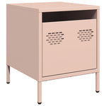 ZNTS Bedside Cabinets 2 pcs Pink 35x39x43.5 cm Steel 851247