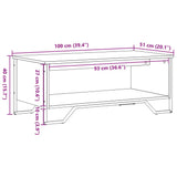 Coffee Table Grey Sonoma 100x51x40 cm Engineered Wood 848482