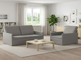 Sofa Set 2 pcs Light Grey Velvet 3433190