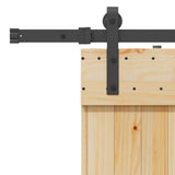 Sliding Door with Hardware Set 70x210 cm Solid Wood Pine 3332658