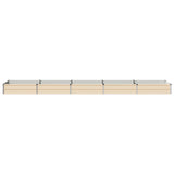 Raised Garden Bed Ivory 400 x 80 x 24 cm cold-rolled steel 8006513
