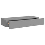 ZNTS Wall-mounted Drawer Shelf Grey 60x23.5x10cm MDF 330259