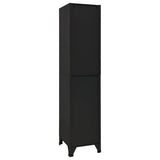 Locker Cabinet Black 38x45x180 cm Steel 339778