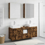 Bathroom Cabinet Set 5 pcs Smoked Oak Engineered Wood 3406411