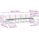 Outdoor Sofa Set 7 pcs Natural Solid Acacia Wood 3385390