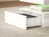 LED Coffee Table with Storage - High Gloss White T3398P555177