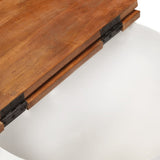 Coffee Table White 50x27 cm Solid Wood Reclaimed 351754