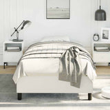 Bed Frame without Mattress White 100x190 cm Twin Faux Leather 347276