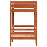 Bunk Bed Wax brown Solid pine wood, Plywood Twin Durable 3284220