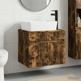 Bathroom Furniture Set Smoked Oak Engineered Wood 3404305