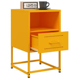 ZNTS Bedside Cabinet Mustard Yellow 36x39x60.5 cm Steel 846560