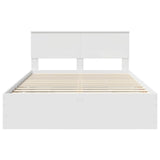 Bed Frame with Drawer White 140 x 200 cm Engineer Wood 3407984