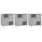 Sideboards 3 pcs Concrete Grey Engineered Wood 3190153