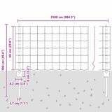 Fence and Post Grey 0.6 x 25 m Steel 3336115