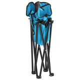 ZNTS Camping Chairs with Pocket Foldable 2 pcs Bright Blue 366553