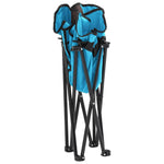 Camping Chairs with Pocket Foldable 2 pcs Bright Blue 366553