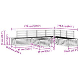 Outdoor Sofa Set 7 Piece Natural Solid Acacia Wood 3375454