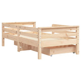 Kids Bed Frame with Drawers 70x140 cm Solid Wood Pine 834441
