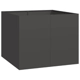Planter Black 100x100x80 cm Steel 860822