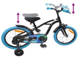 Kids Bike 16'' for 4-6 Years Old Black 42009317