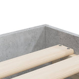 Bed Frame with Drawers without Mattress Concrete Grey 75x190 cm Small Single 3207332