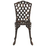 Garden Dining Set 5 pcs Bronze Aluminium 3334708