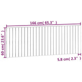 Wall Headboard 166x3x60 cm Solid Wood Pine 824858