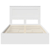 Storage Bed with Headboard White 120 x 200 cm Engineered Wood 3410259