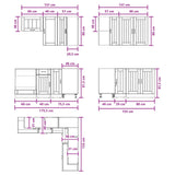 Kitchen Unit LUCCA 8 pcs White Engineered Wood 3438391