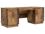 Desk with Shelf Old Wood 142.5 x 50 x 75 cm Engineered Wood 3414628