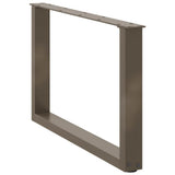 Coffee Table Legs U-Shaped 2 pcs Natural Steel 60x cm Steel 4013163