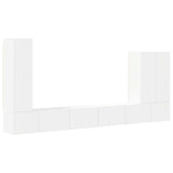 TV Wall Cabinet Set 6 pcs White 3408952