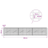 Gabion with 5 mm Wire and 5x10 cm Mesh 300x10x50 cm 3464424