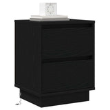 Bedside Cabinet with Drawer 2 pcs Black Oak 39 x 34.5 x 50 cm 869613