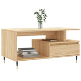 Coffee Table Sonoma Oak 90x49x45 cm Engineered Wood 831015