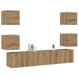 Wall Mounted TV cabinets 6 pcs Artisan Oak Engineered Wood 3328968