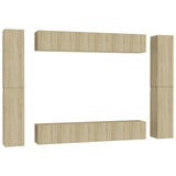 10 Piece TV Cabinet Set Sonoma Oak Engineered Wood 3078980