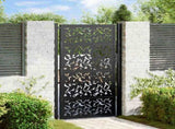 Garden Gate Black 100x175 cm Steel Leaf Design 4100962