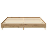 Bed Frame Artisan Oak Engineered Wood, Solid Pine Wood, Plywood 3329029