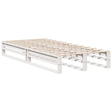 Bookcase Bed without Mattress White 90x190 cm Single Solid Wood Pine 3323978