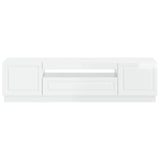 LED TV Cabinet High Gloss White Engineered Wood 897789