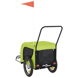 Pet Bike Trailer Green and Black Oxford Fabric and Iron 94025