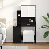 Dressing Table Black Oak 80 x 35 x 132 cm Engineered Wood 868882